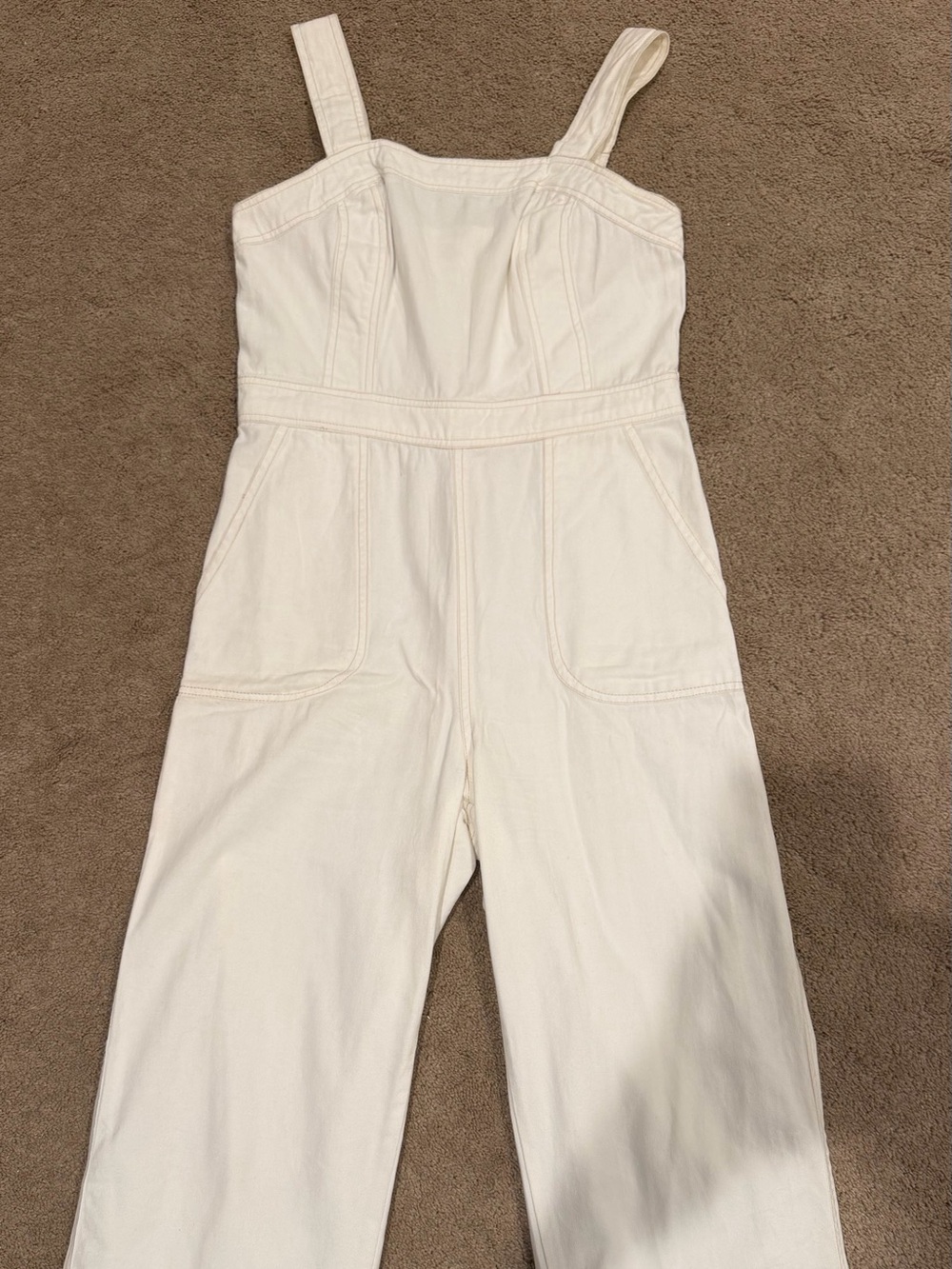 Women’s White straps Wide-Leg Jumpsuit
